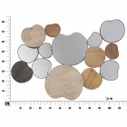 Modern design väggspegel i trä och järn - Ortensio Viadurini