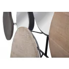 Modern design väggspegel i trä och järn - Ortensio Viadurini