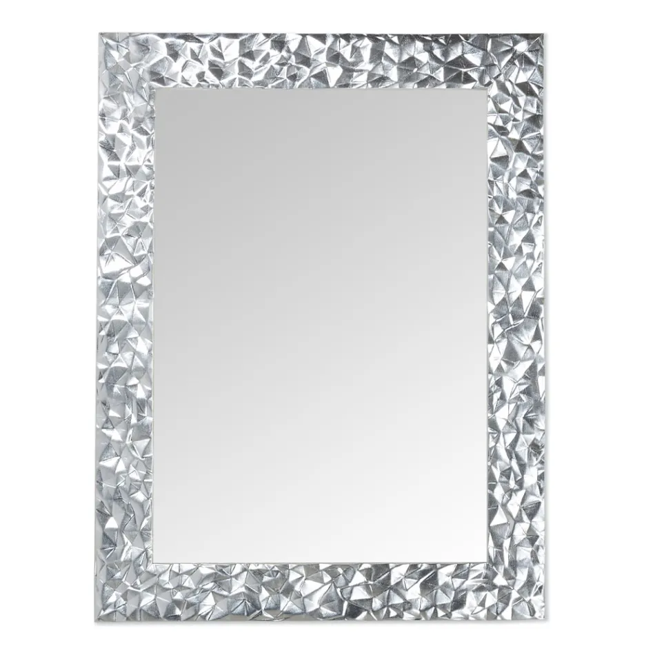 Väggspegel i handdekorerat trä tillverkat i Italien - Niagara Viadurini