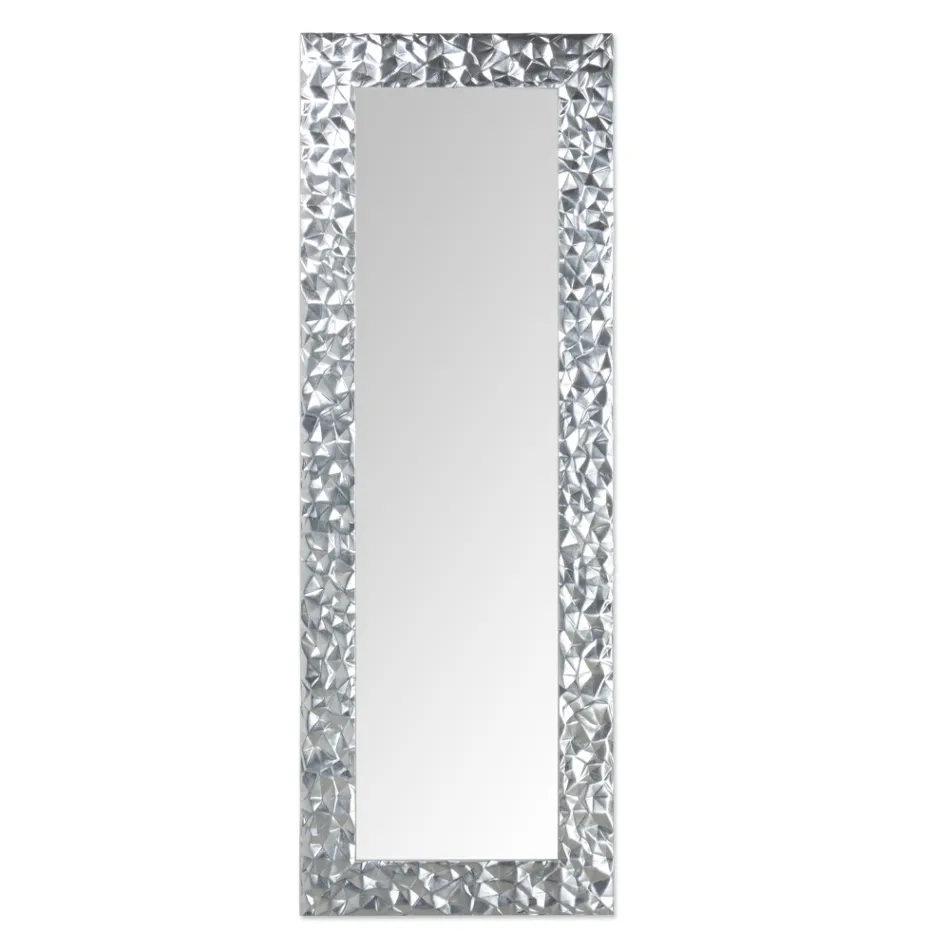 Väggspegel i handdekorerat trä tillverkat i Italien - Niagara Viadurini