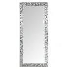 Väggspegel i handdekorerat trä tillverkat i Italien - Niagara Viadurini