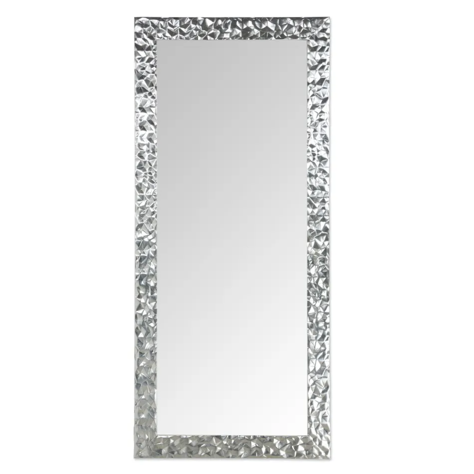 Väggspegel i handdekorerat trä tillverkat i Italien - Niagara Viadurini