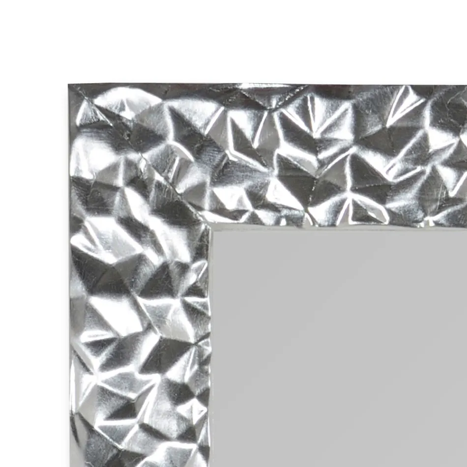 Väggspegel i handdekorerat trä tillverkat i Italien - Niagara Viadurini