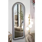 Sammetsklädd MDF väggspegel med välvd topp - Jessica Viadurini