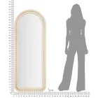 Sammetsklädd MDF väggspegel med välvd topp - Jessica Viadurini