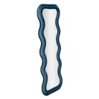 Väggspegel i MDF täckt av sammet med vågiga linjer - Sheldon Viadurini