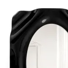 Maelia svart plexiglas draperad väggspegel tillverkad i Italien Viadurini