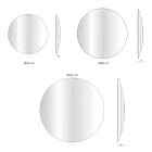 Väggspegel i böjt konvext glas i olika ytskikt - Ljus Viadurini