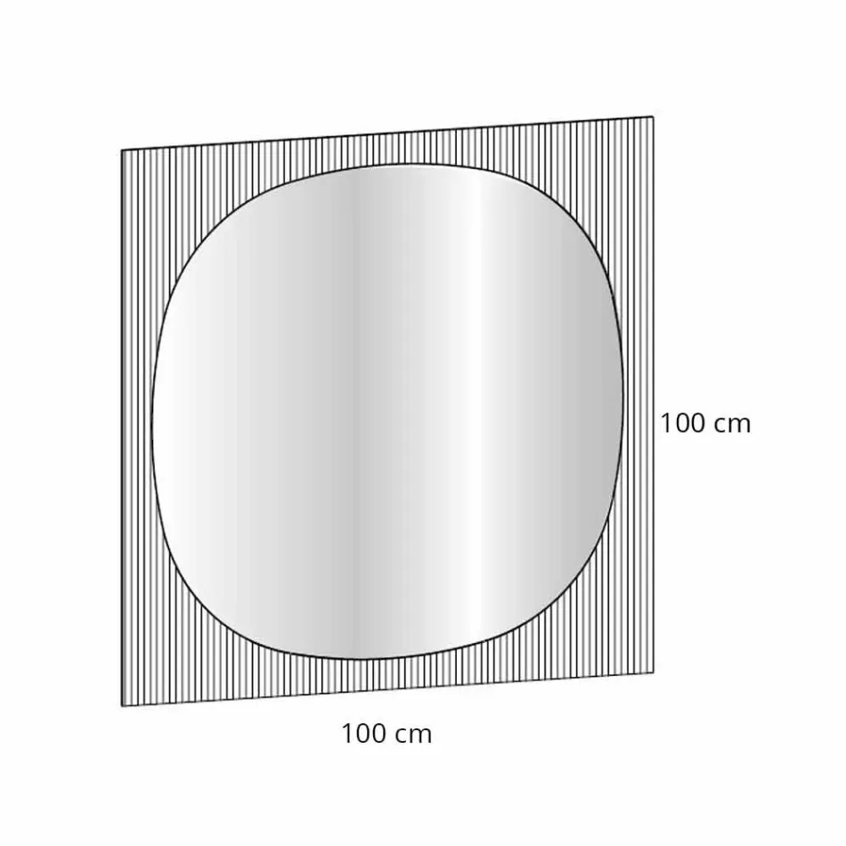Rökt färg modern fyrkantig väggspegel tillverkad i Italien - Bandolero Viadurini