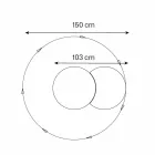 Rund väggspegel med satellit som roterar 360 ° Tillverkad i Italien - Shaki Viadurini