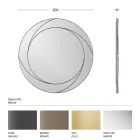 Rund väggspegel med trästruktur tillverkad i Italien - Navona Viadurini