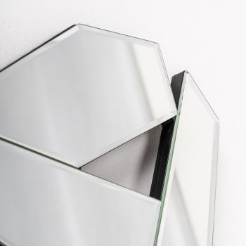 110 cm Formad väggspegel i glas med modern ram - Nirdo