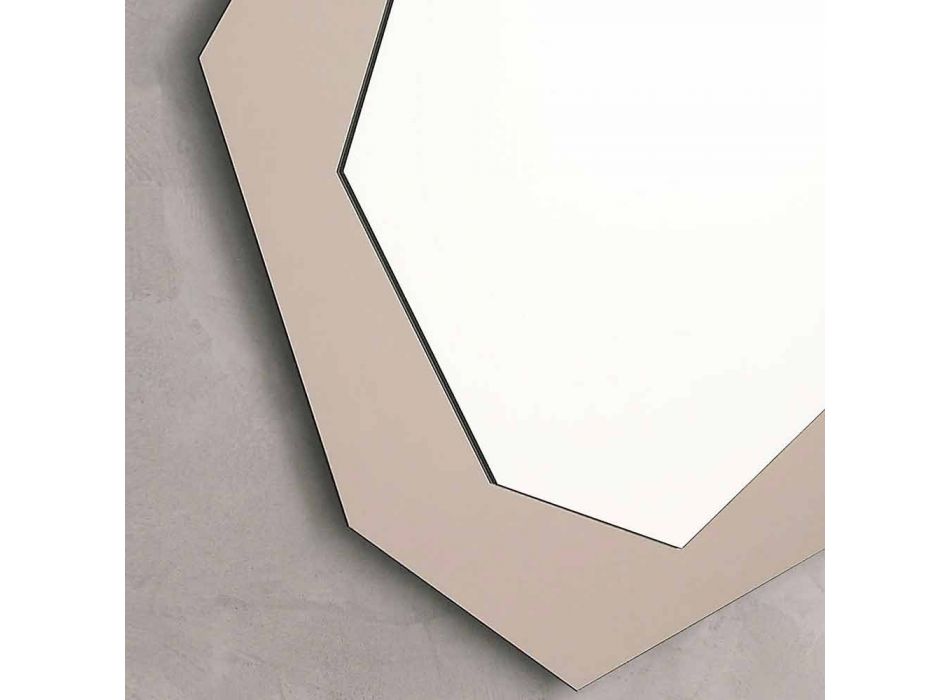 Formad väggspegel med glasram tillverkad i Italien - klor Viadurini