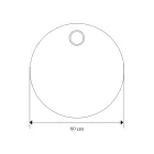 Rund väggspegel med färgad teakring tillverkad i Italien - Odile Viadurini