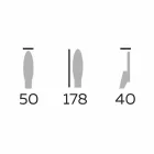 Designgolvspegel i ask och metall tillverkad i Italien - Cuspide Viadurini