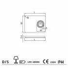 Sminkspegel modern design, LED-belysning, Maren Viadurini