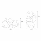 Dekorativ väggspegel med färgade cirklar i två dimensioner - Babol Viadurini