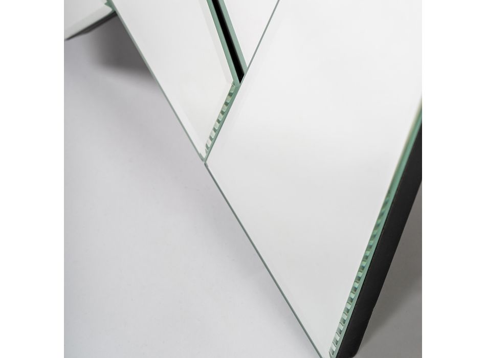 Dekorativ väggspegel i glas med formad ram - Nefro Viadurini