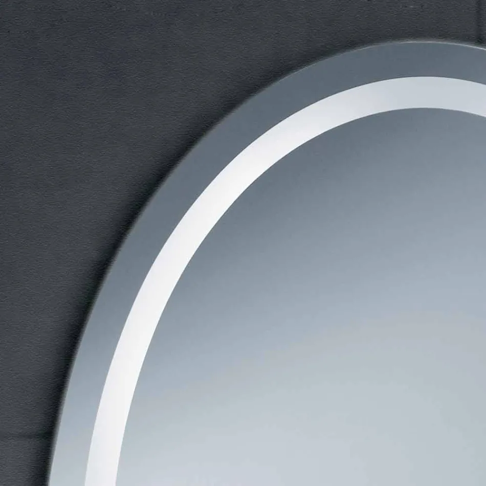 Mirror modern design med LED-belysning bad Ren Viadurini