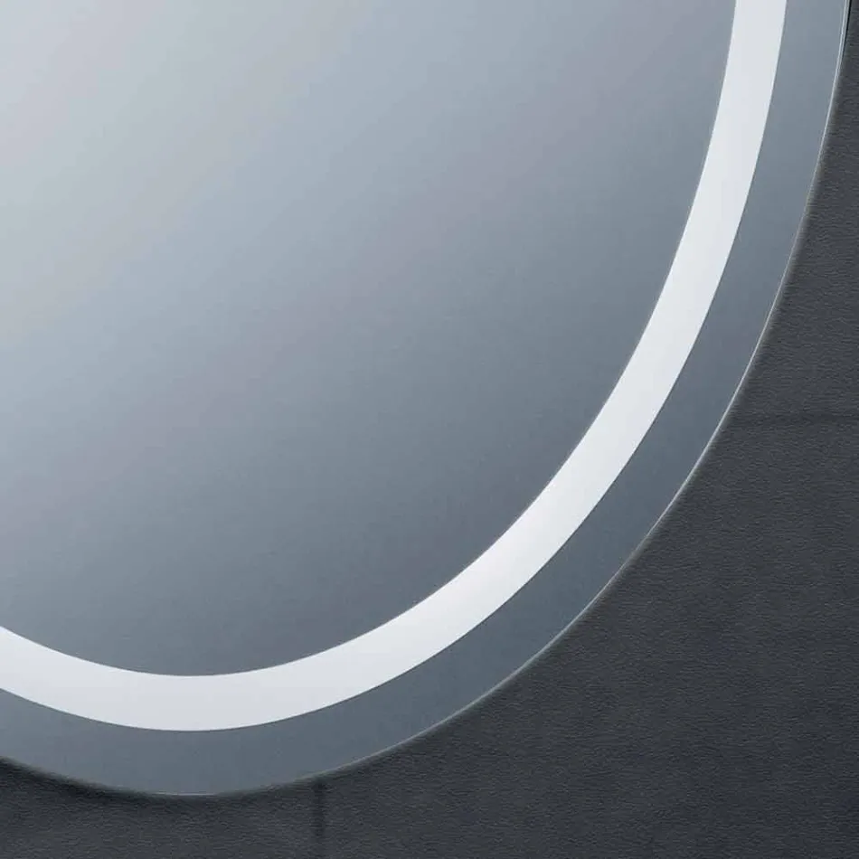 Mirror modern design med LED-belysning bad Ren Viadurini