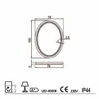 Mirror modern design med LED-belysning bad Ren Viadurini