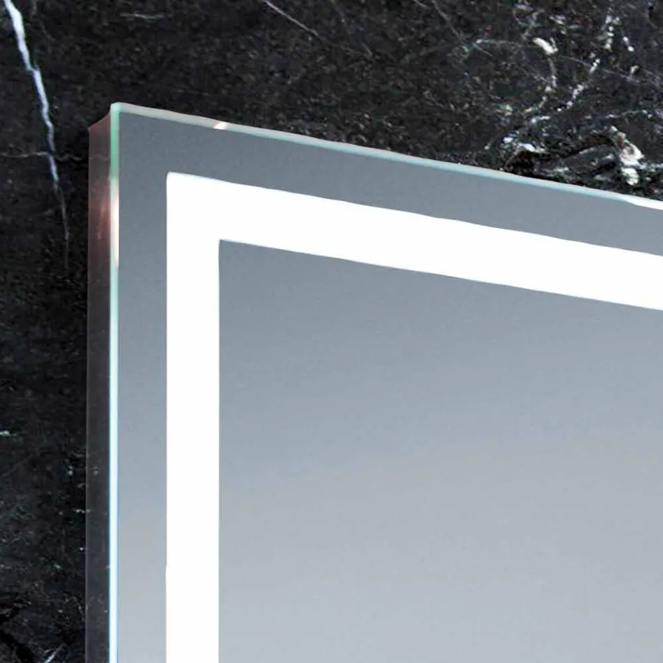 Mirror modern design badrum med LED-belysning Paco Viadurini