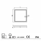 Mirror modern design badrum med LED-belysning Paco Viadurini