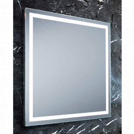 Mirror modern design badrum med LED-belysning Paco Viadurini