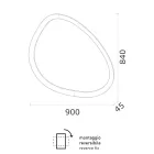 Oregelbundet formad spegel med bakgrundsbelysning tillverkad i Italien - Ride Viadurini