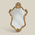 Lyxformad spegel med bladguld ram tillverkad i Italien - värdefull