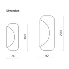 Spegel tillverkad av 2 överlappande formade ark Tillverkad i Italien - Adelaide Viadurini