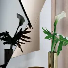 Spegel gjord av 3 överlappande plattor, 2 brons och 1 rökfärgad - Armida Viadurini