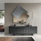 Spegel gjord av 3 överlappande plattor, 2 brons och 1 rökfärgad - Armida Viadurini