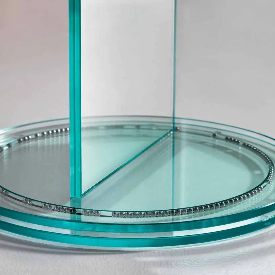 Fristående dubbelsidig spegel med lyxglas Rontante-bas - Gaudenzio Viadurini