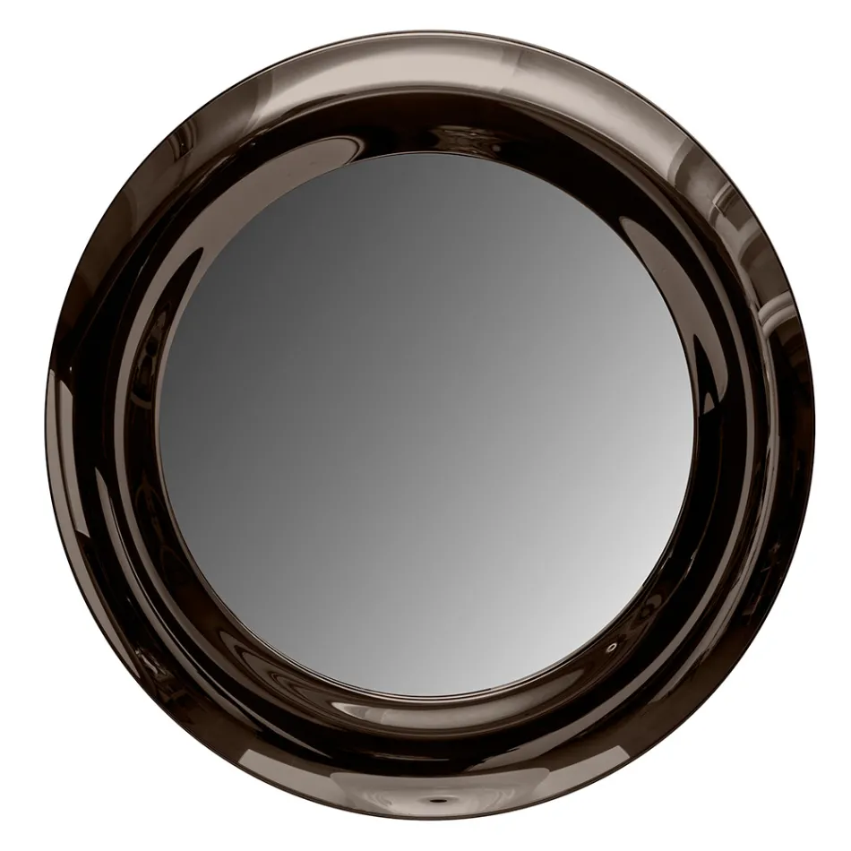 Böjd glasspegel med bakgrundsbelysta LED-lampor - Excelsior Viadurini