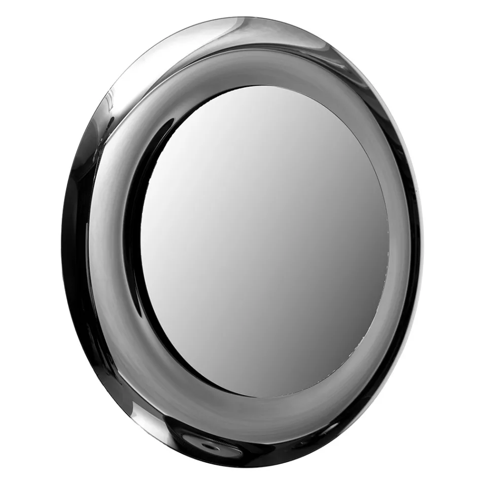 Böjd glasspegel med bakgrundsbelysta LED-lampor - Excelsior Viadurini