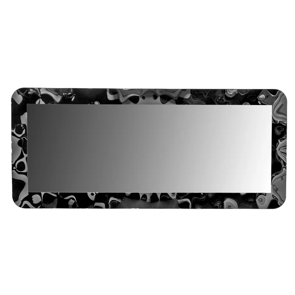 Böjd glasspegel med flytande effekt och bakgrundsbelysning - Excelsior Viadurini