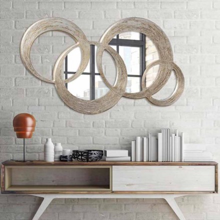 Spegel i MDF-silverplätering på bearbetning av bollmaterial Viadurini