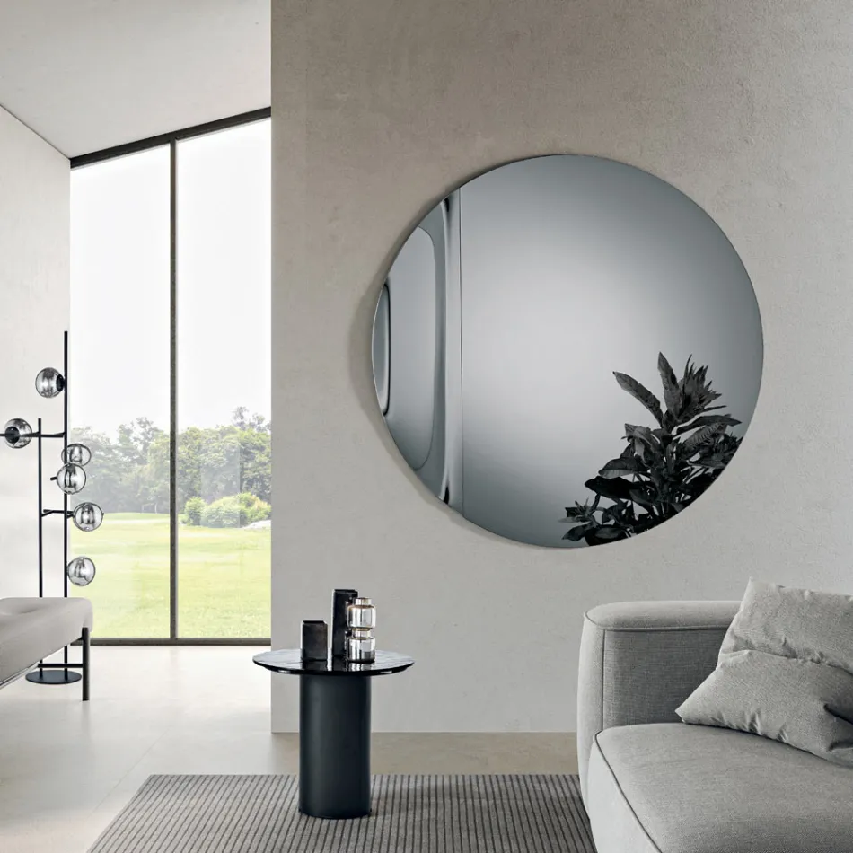 Italiensk vågformad spegel i smält glas - Candida Viadurini