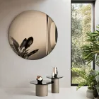 Italiensk vågformad spegel i smält glas - Candida Viadurini