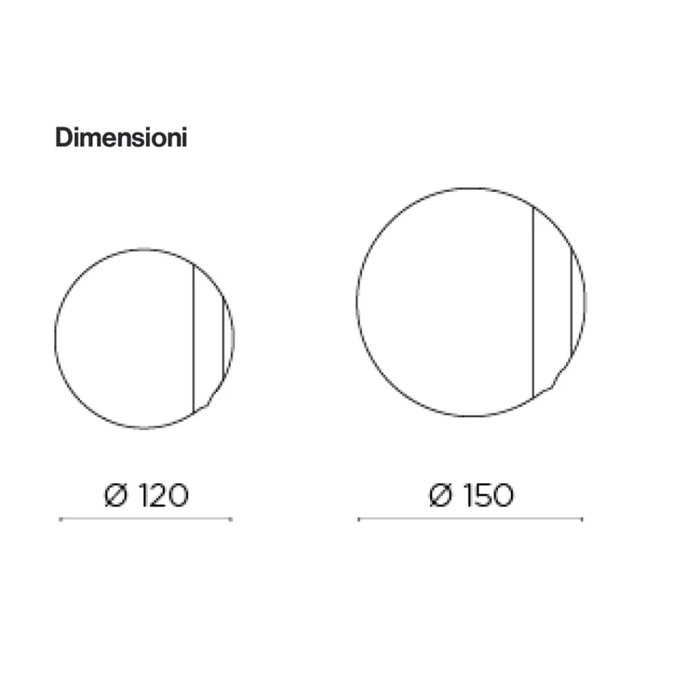 Italiensk vågformad spegel i smält glas - Candida Viadurini
