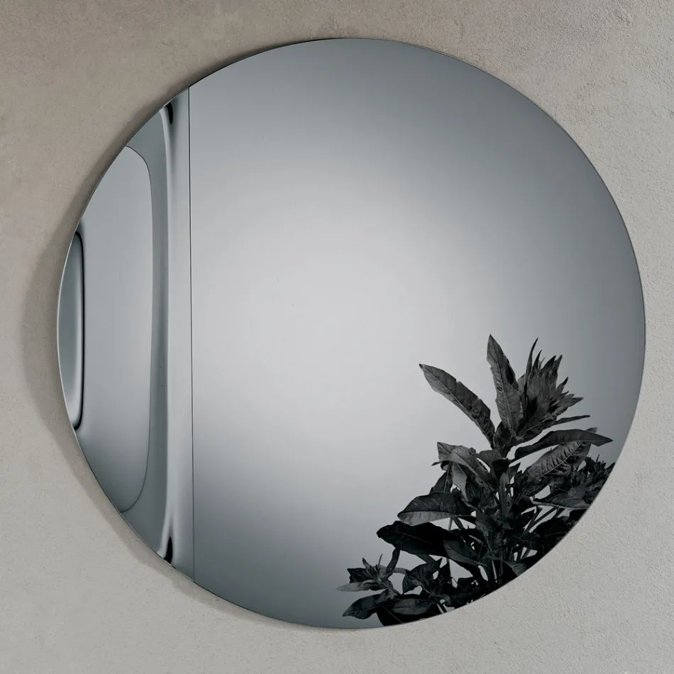 Italiensk vågformad spegel i smält glas - Candida Viadurini