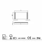 Belyst spegel i design LED med frostat glas kanter Sam Viadurini