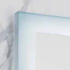 Moderna spegel med frostade glaskanter, LED-belysning, Ady Viadurini