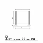 Moderna badrum spegel med LED-lampor, L1200xh.900 mm, Agata Viadurini