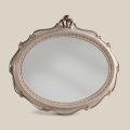 Oval spegel i klassisk stil i vitt trä Tillverkad i Italien - Florens