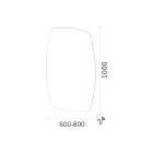 Perimeter LED-bakgrundsbelyst spegel tillverkad i Italien - Sleep Viadurini