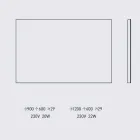 Bakgrundsbelyst väggspegel med stålram Tillverkad i Italien - Tundra Viadurini