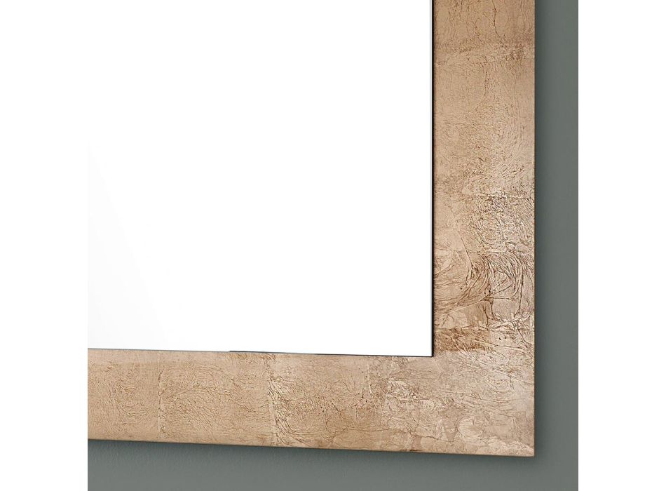 Rektangulär väggspegel med ram i silver, guld eller koppar - Stileo Viadurini