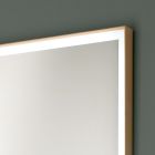 Rektangulär väggspegel metallram Olika färger och LED-ljus - Renga Viadurini